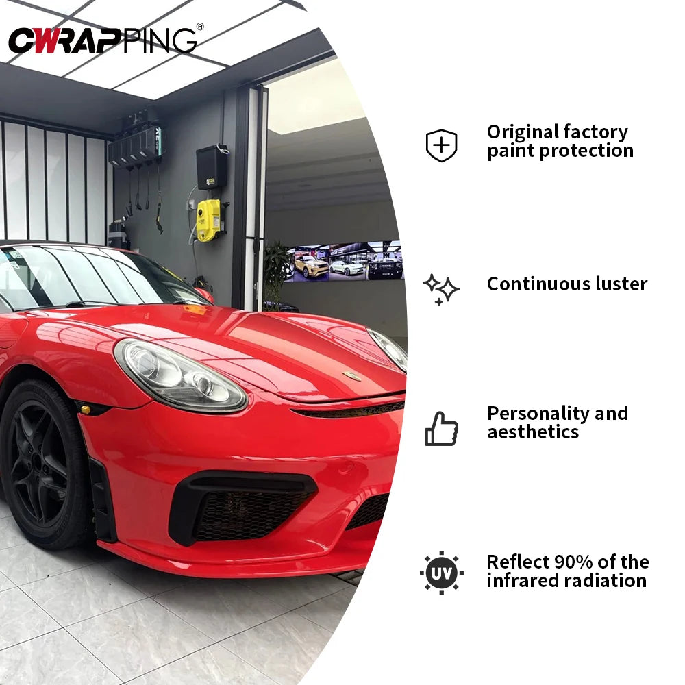 Gloss PET Car Sticker Auto Vinyl Wrap Sticker Bubble Free Auto Decoration Decals Universal RV Bike Motorcycle Car Accessories