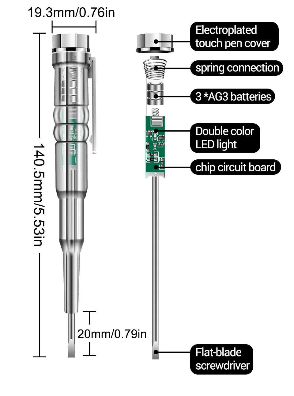 ANENG B12 voltage detector test Pen  Induced Electric Screwdriver Probe Zero Live Wire Detection Sensor household tester