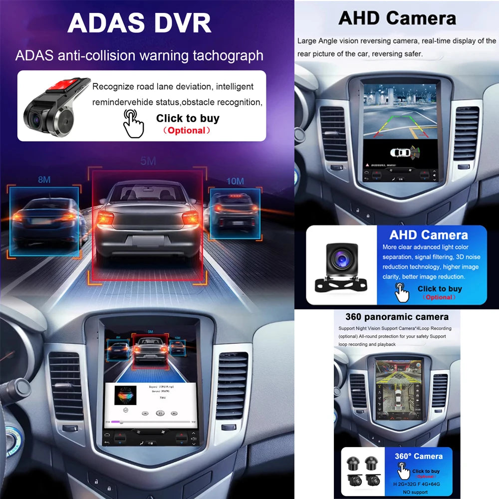 9.7" Car Stereo with Apple CarPlay & Android Auto, Compatible with Opel Astra J, Vauxhall & Buick Verano