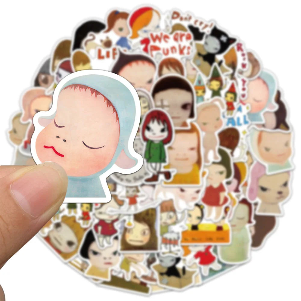 50/100/150PCS Yoshitomo Nara Stickers Cute Handbooks Material Phone Cases Laptop Suitcases Water Cups Waterproof Stickers