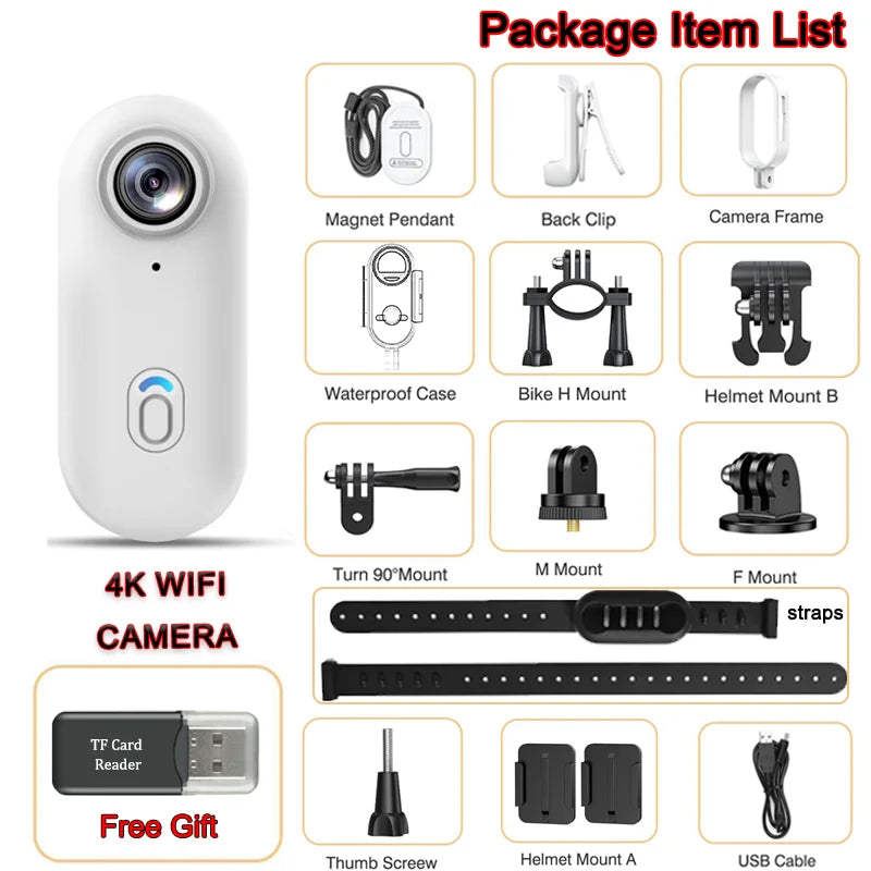 4K Finger WiFi Motorcycle Camera — Lightweight POV Body Cam