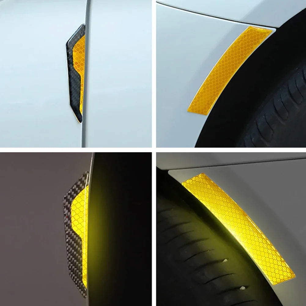 Reflective Car Door Sticker Safety Opening Warning Reflector Tape Decal Auto Car Accessories Exterior Interior Reflector Sticker