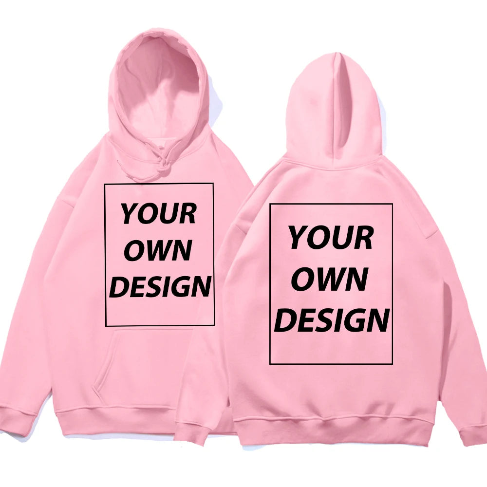 Custom Print Pullover Hoodie, Personalized Sweatshirt