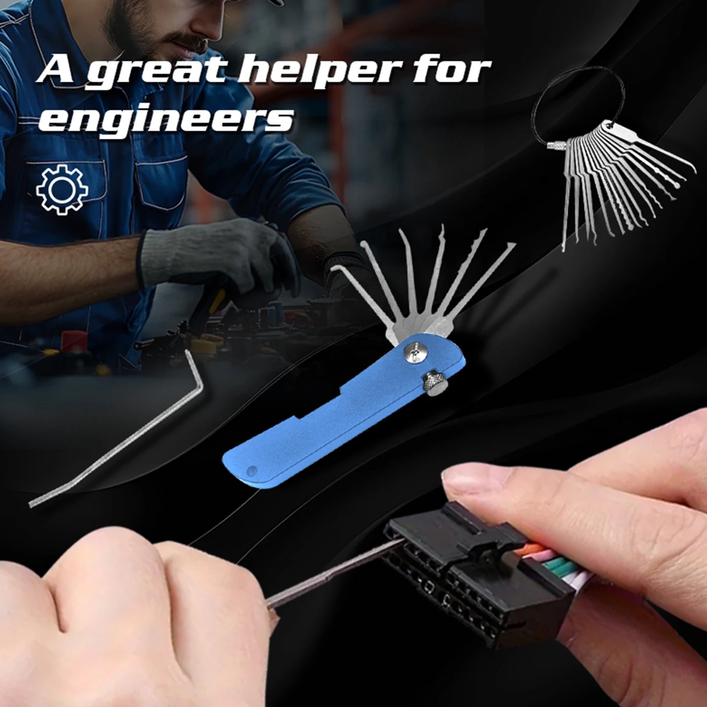 21pcs Compact Lock Picking Set Rust-resistant Versatile Door Open Keys Key Replacement Convenient Mini Hooks Remover Kit