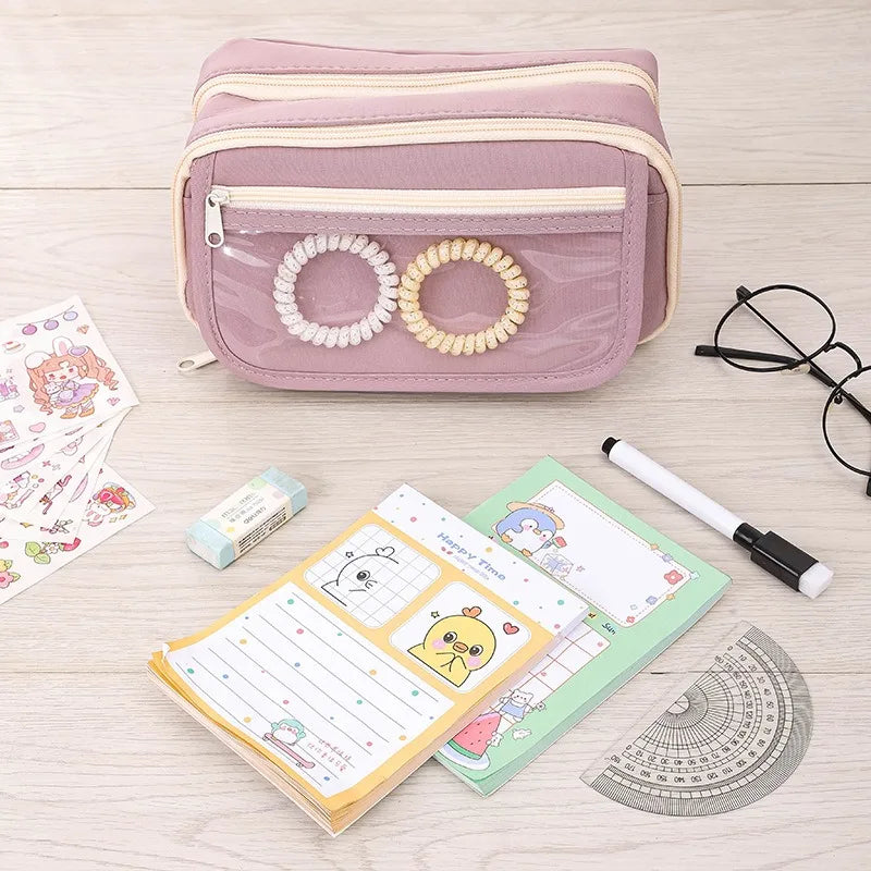 Kawaii Multi-Layer Pencil Case for Students - Cute and Functional