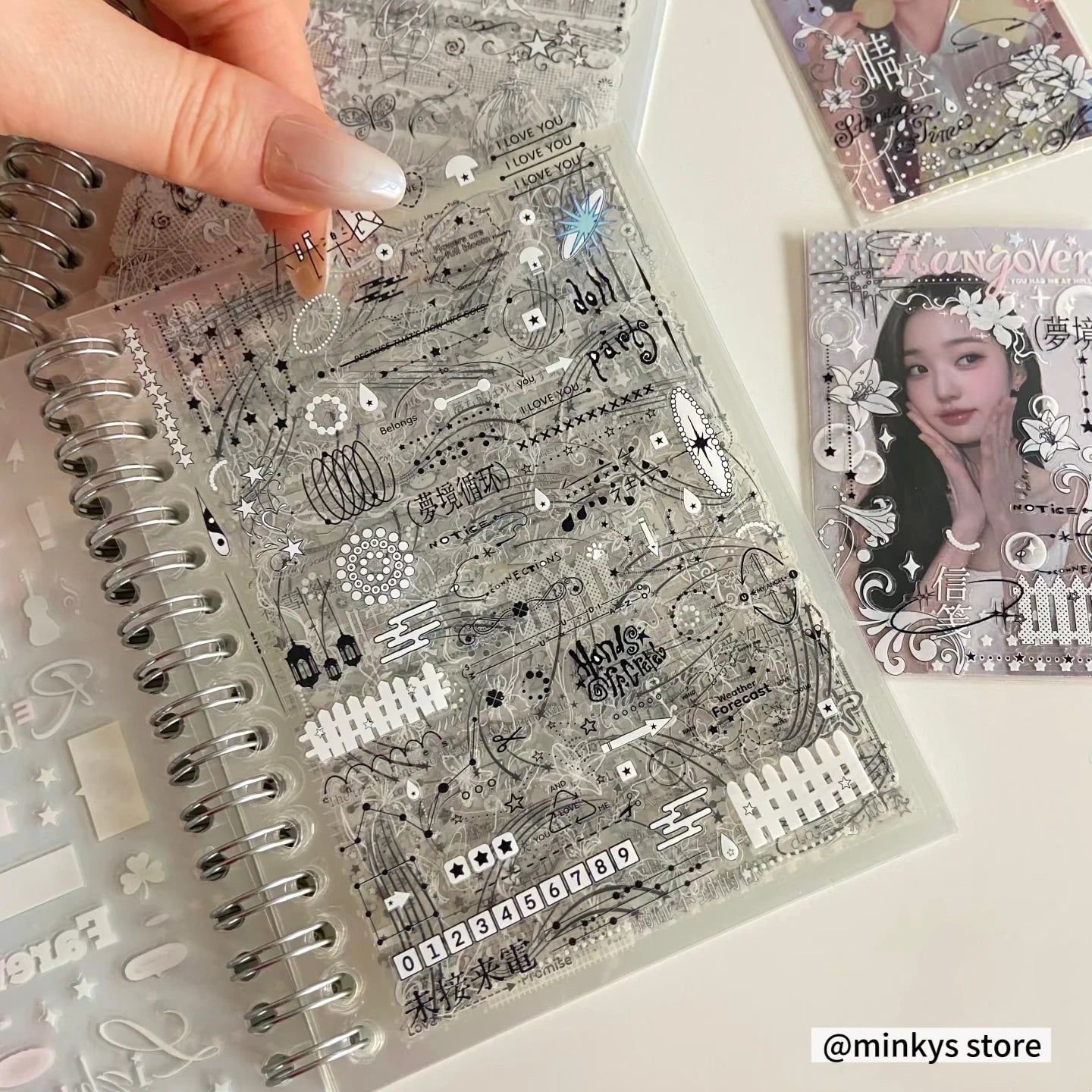 Kawaii 32 Sheets Kpop Stickers Book Decorative Journal Material Kids Gift School Stationery