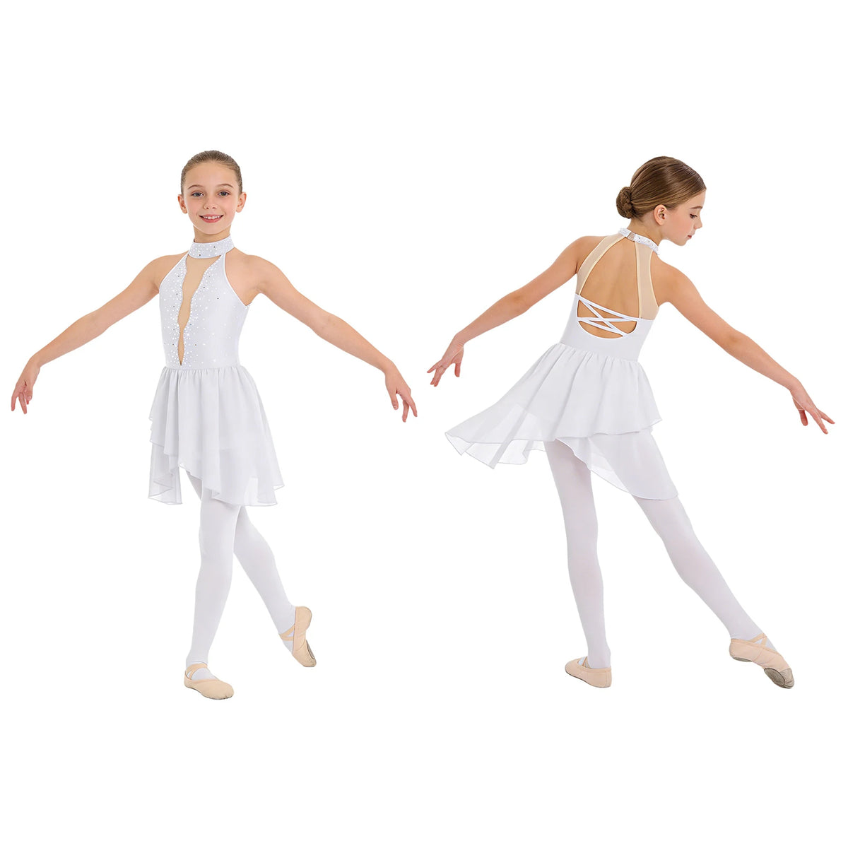 Girls sparkling sequin ballet dance dress