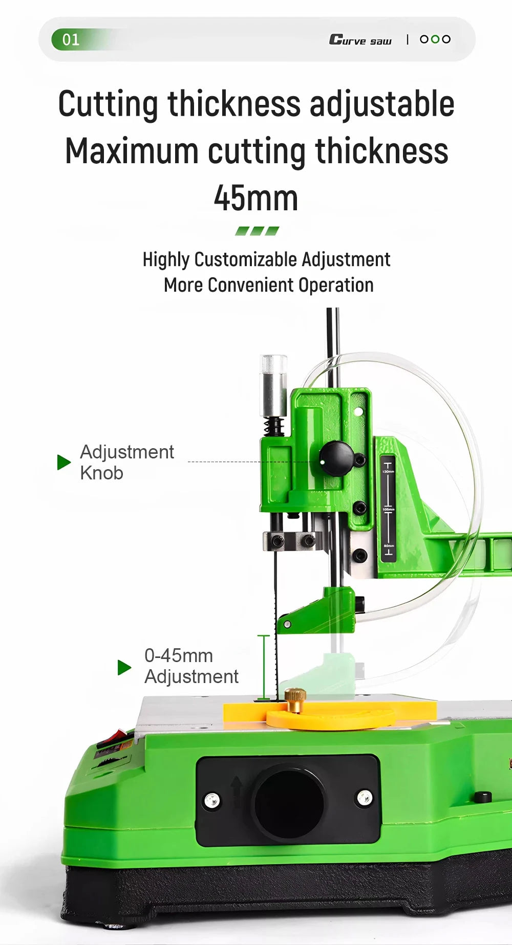 Desktop Curve Saw Desktop Scroll Saw for Precise Curve Cutting Table-mounted Curve Cutting Saw Jigsaw Table Saw Bench Curve Saw
