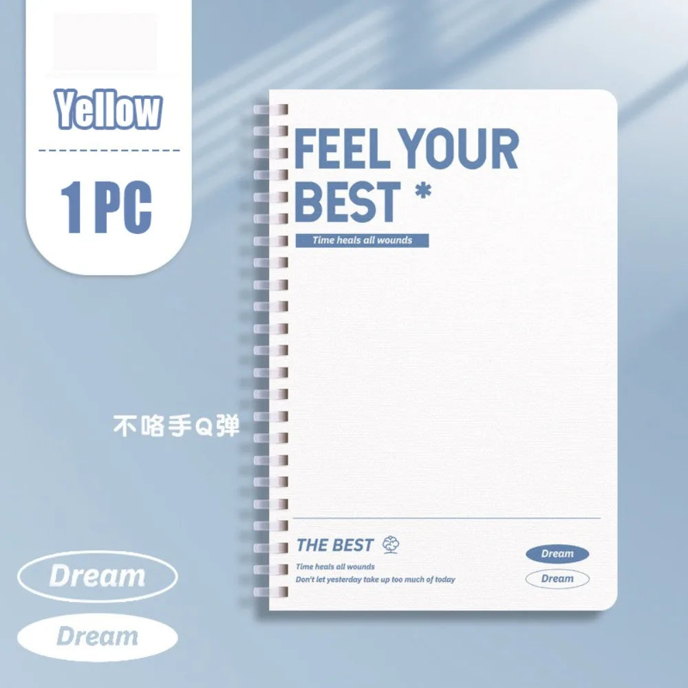 60Sheets/Book High Quality A5 Spiral Notebooks Perforated Pages Color Diary Book Horizontal Line Inner Pages Notepad Gift