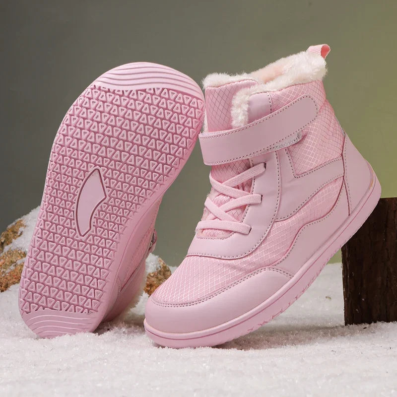 Kids Wide Toe Snow Boots - Fur Lined Barefoot-Style Winter Shoes - photo 4