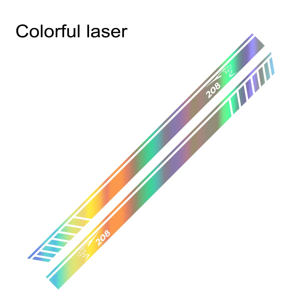Car Door Side Stripe Decal – Vinyl Film Compatible with Peugeot 206 207 208 307 308 407 408 508 2008 5008 RCZ
