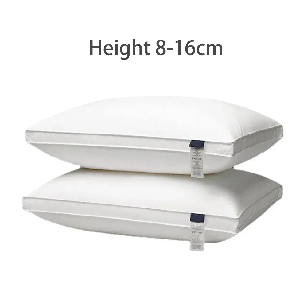 5 Star Hotel Pillow – 100% Cotton 500TC Microfiber Ergonomic Neck Support Pillow for Adults