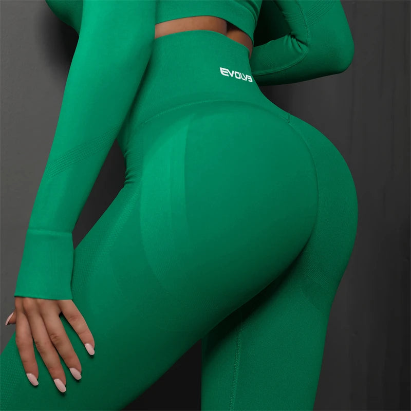 EVOLVE Women Scrunch Seamless Leggings Seamless Peach Hip Training Yoga Pants Women's Sports Running Buttocks Body Fitness Pants