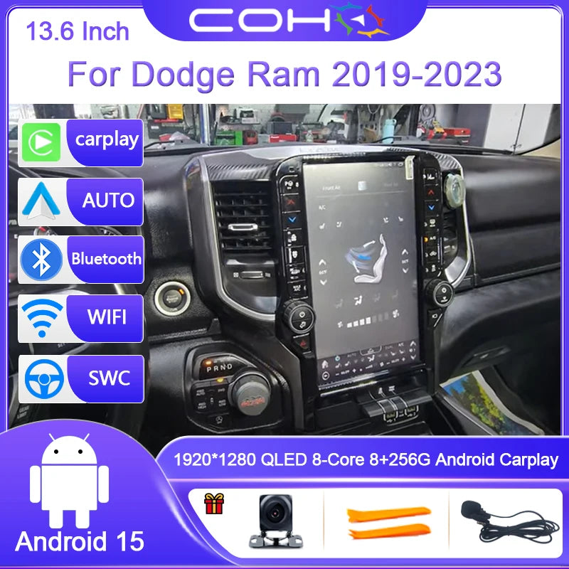 8+128GB Android 15 Car Radio for Dodge Ram 1500/2500/3500 2019-2023