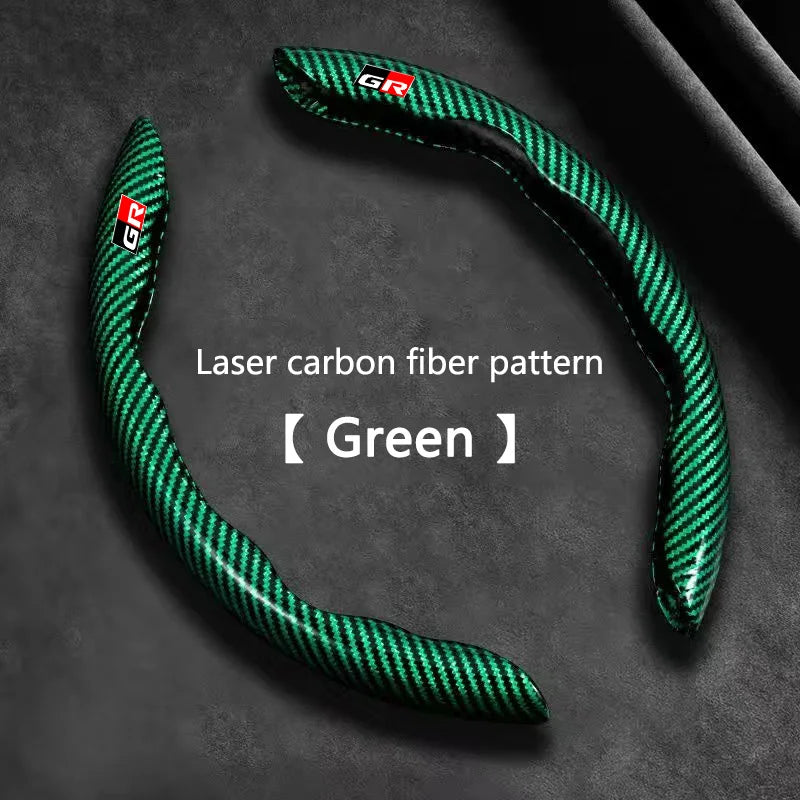 New Carbon fiber Car Steering Wheel Cover Non-slip Protector Sleeves For Toyota GR 86 Supra Yaris RAV4 Prius Corolla C-HR Auris