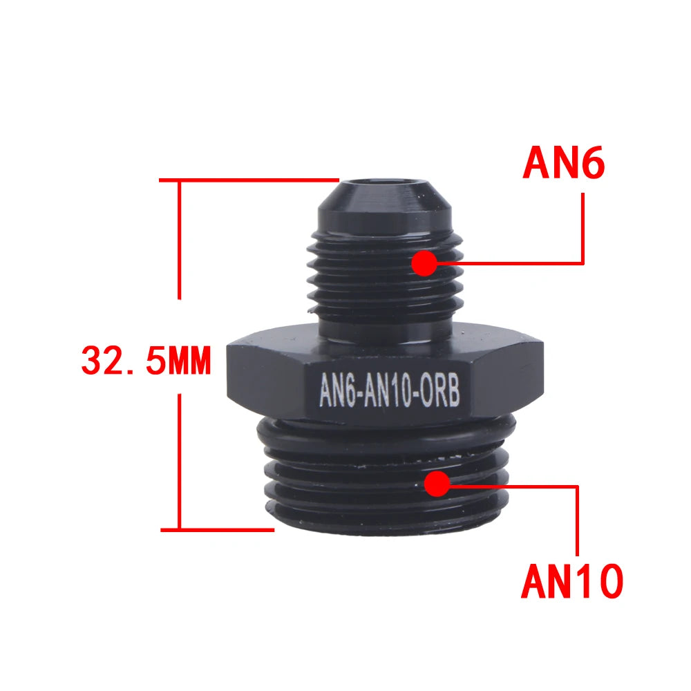 Universal AN6 AN8 AN10 To AN To M14/M16/M18x1.5 Thread Straight Fuel Oil Air Hose Fitting Male Adapter Car Auto Accessories