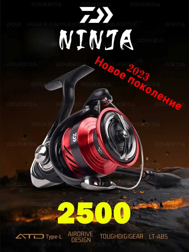 2023 DAIWA NINJA LT Fishing Spinning Reel 1000-6000 Fishing Reels 5KG/10KG/12KG Power 5.3:1/6.2:1 Seawater Spinning Reels