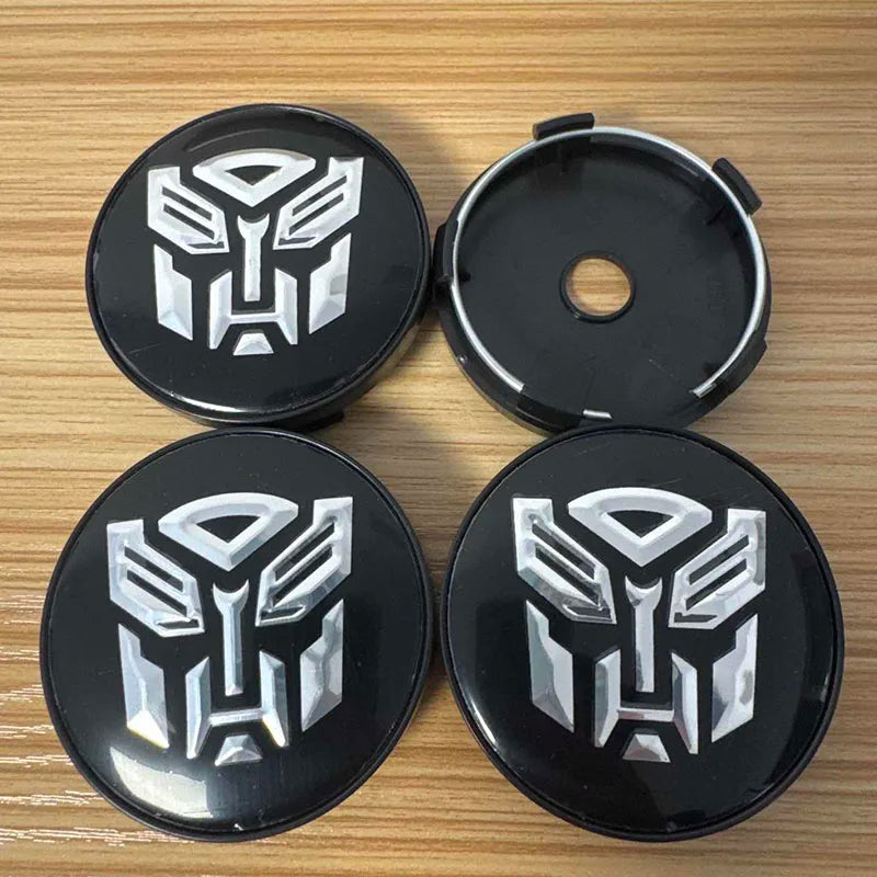 4PCS Universal 56mm 60mm For Autobot Badge Car Wheel Center Caps Dustproof Decorative Hub Caps Sticker