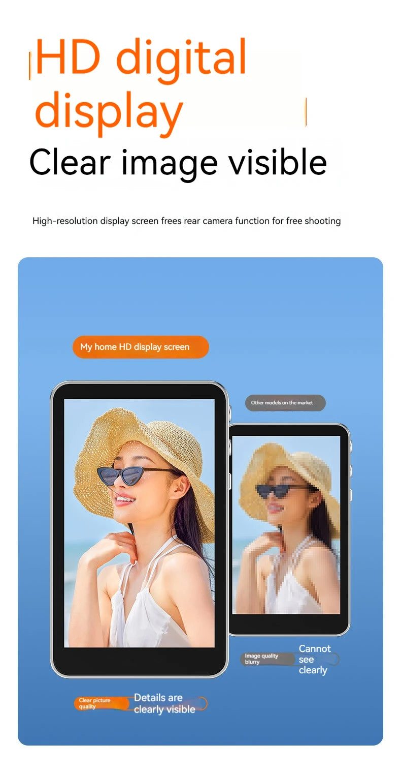 Magnetic Phone Selfie Monitor Screen,For IPhone And Android Smartphones Rear Camera For Real-time Selfie Video Streaming
