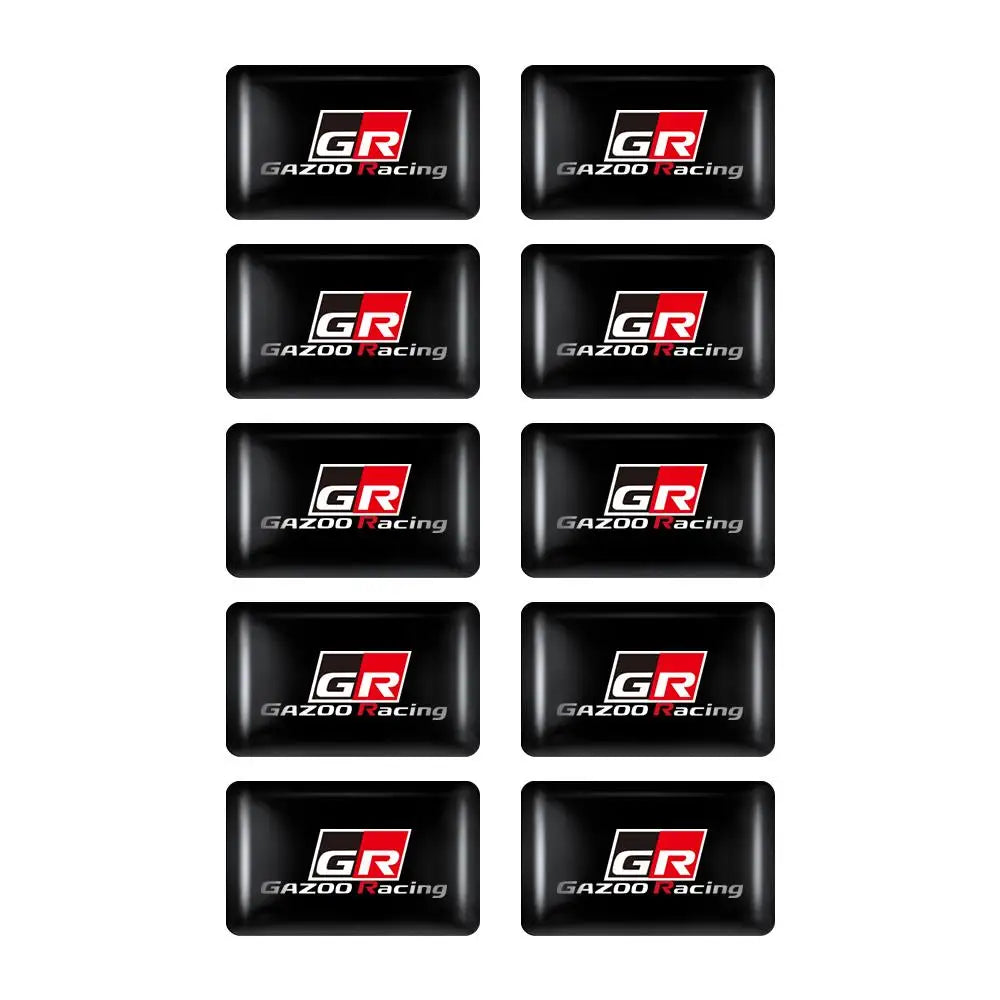 3D Epoxy Car Interior Decoration Badge Stickers for Toyota GR GRZOO RACING Prius Avensis Rav4 Land Cruiser Yaris TRD Camry Prado