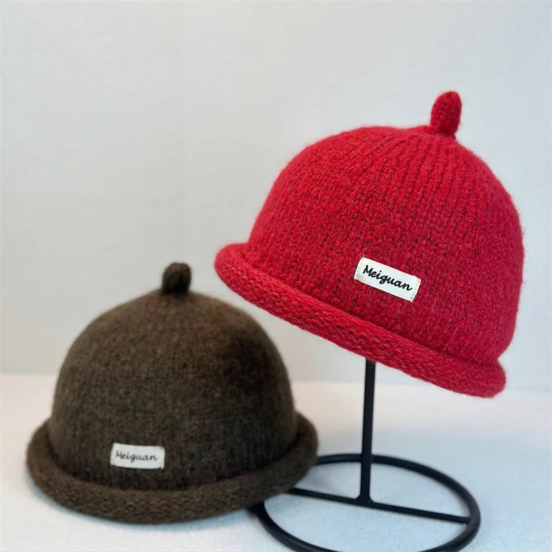Women's Turned-Up Brim Knit Beanie - Minimalist Winter Hat - photo 4