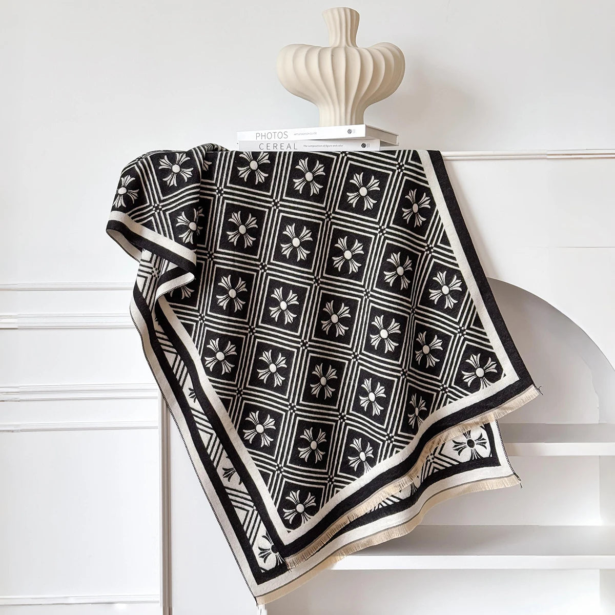 Women's Cashmere-Feel Blanket Scarf - Thick Solid Winter Wrap - photo 2