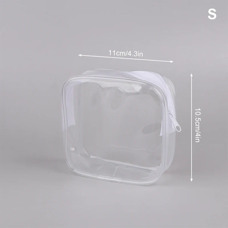 1Pc Clear Makeup Bag Fashion Transparent Travel Portable Mini Wash Storage Bags Women Zipper Organizer Cosmetic Bag