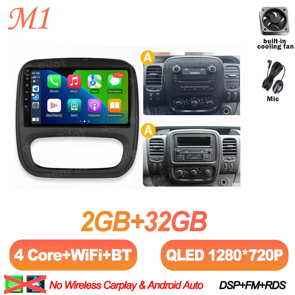 Android Car Radio for Renault Trafic 3 / Opel Vivaro B (2014-2018)