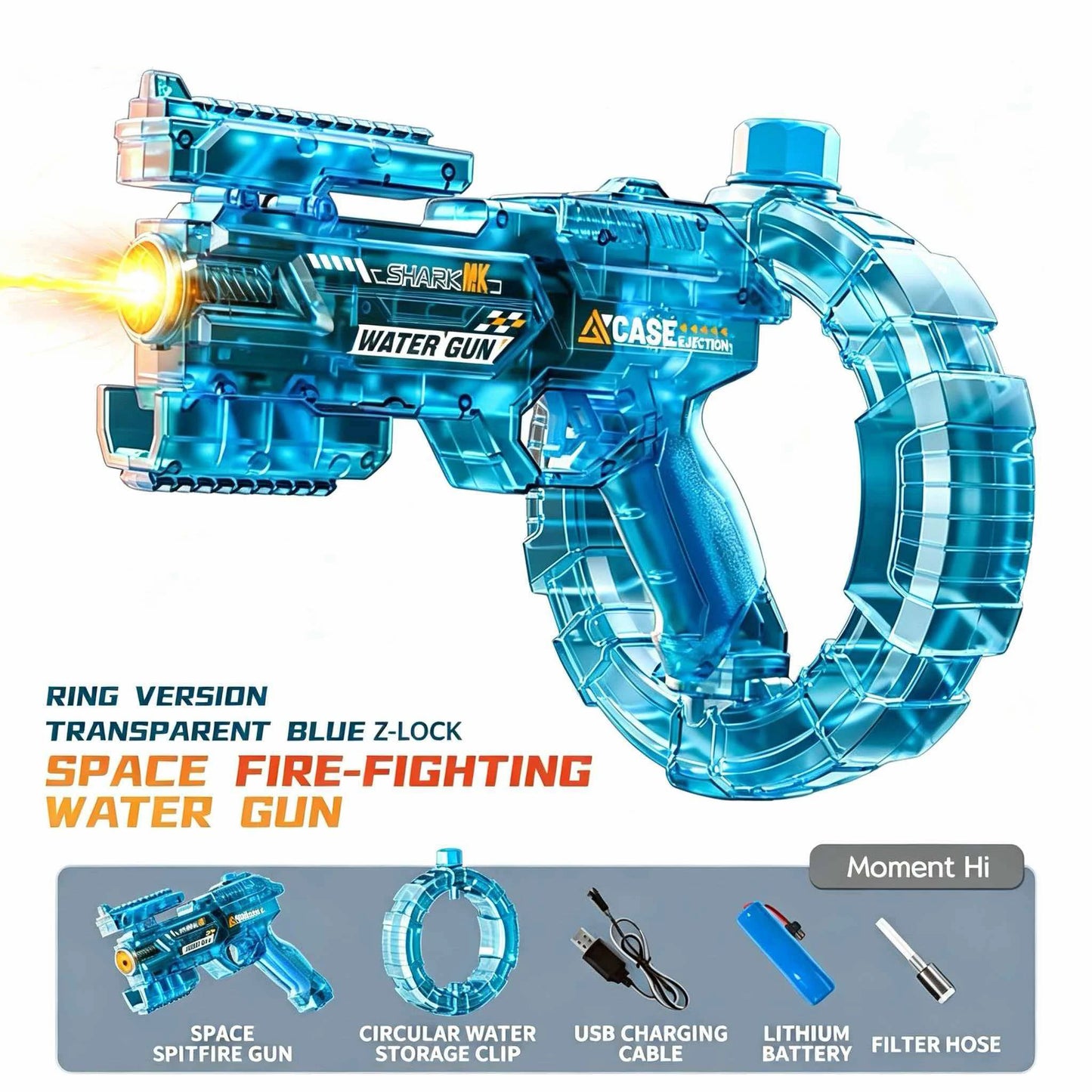 Electric Water Gun with Sensor Lights - Auto Summer Pool Toy