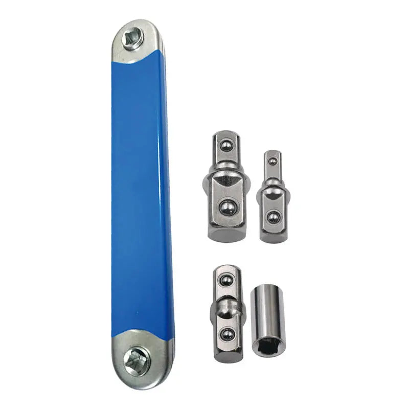 Compact Offset Extension Wrench 4 Adapter Dual Purpose Impact Socket Ratchet Automotive Hand Tool for Mechanic Use
