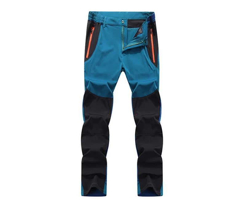 TRVLWEGO Men Summer Hiking Pants Camping Trousers Wear-resistant Water Splash Prevention Quick Dry UV Resistant Elastic Thin
