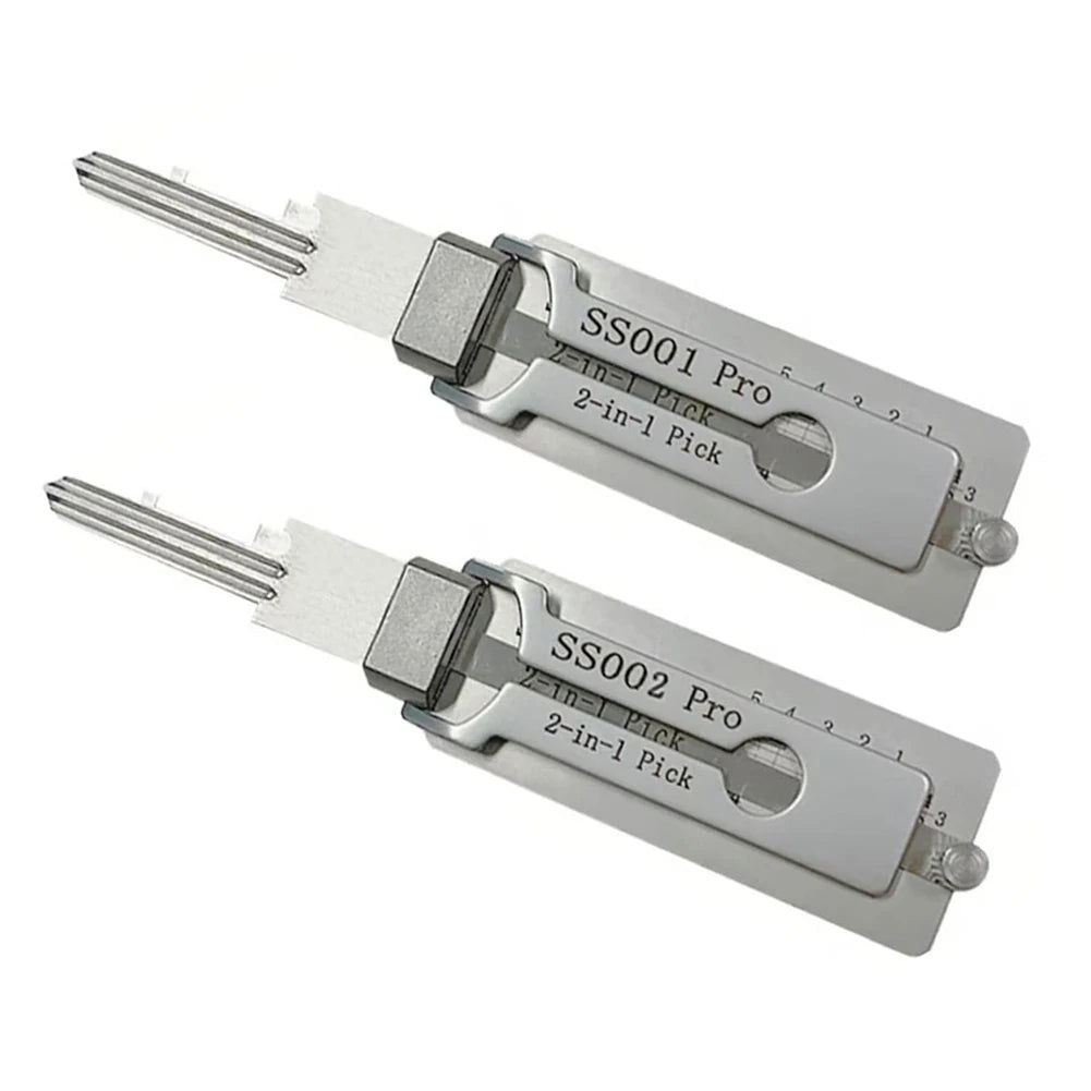 2-in-1 Stainless Steel Key Decoder Precision Hook And Pickup Hand Tool Lock Decoder Maintenance Repair Kit