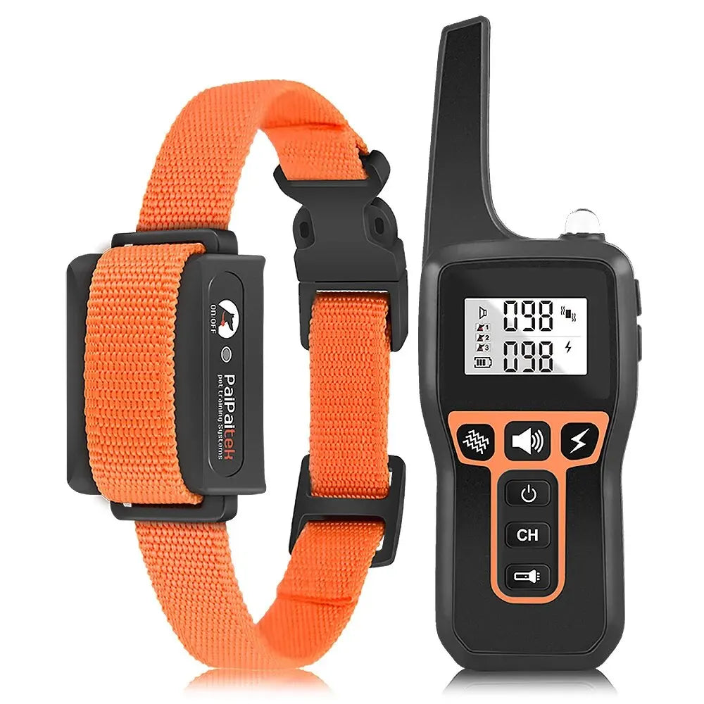 1000M Waterproof Rechargeable Dog Training Collar – Remote & Auto Bark Control | Universal Fit (7 Colors)