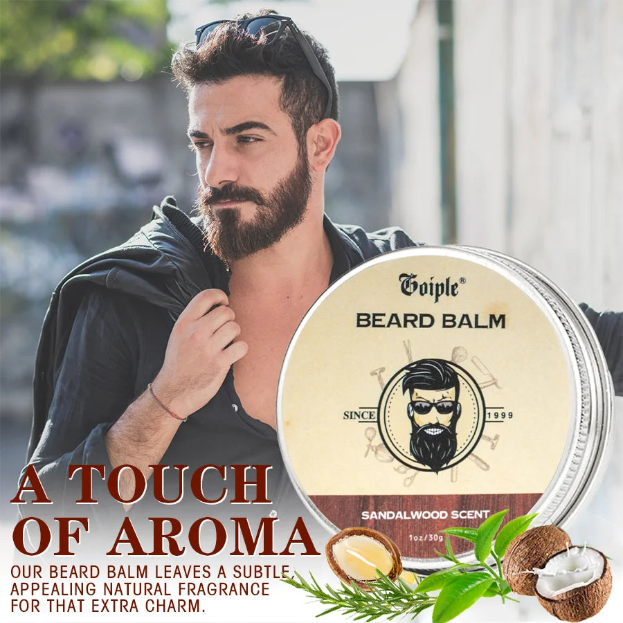 Natural Shea Butter Beard Balm for Men - 30g Moisturizing Styling Wax