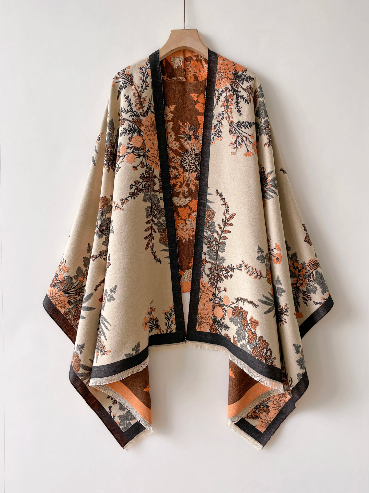 Women's Floral Print Blanket Wrap - Cashmere-Touch Travel Shawl - photo 6