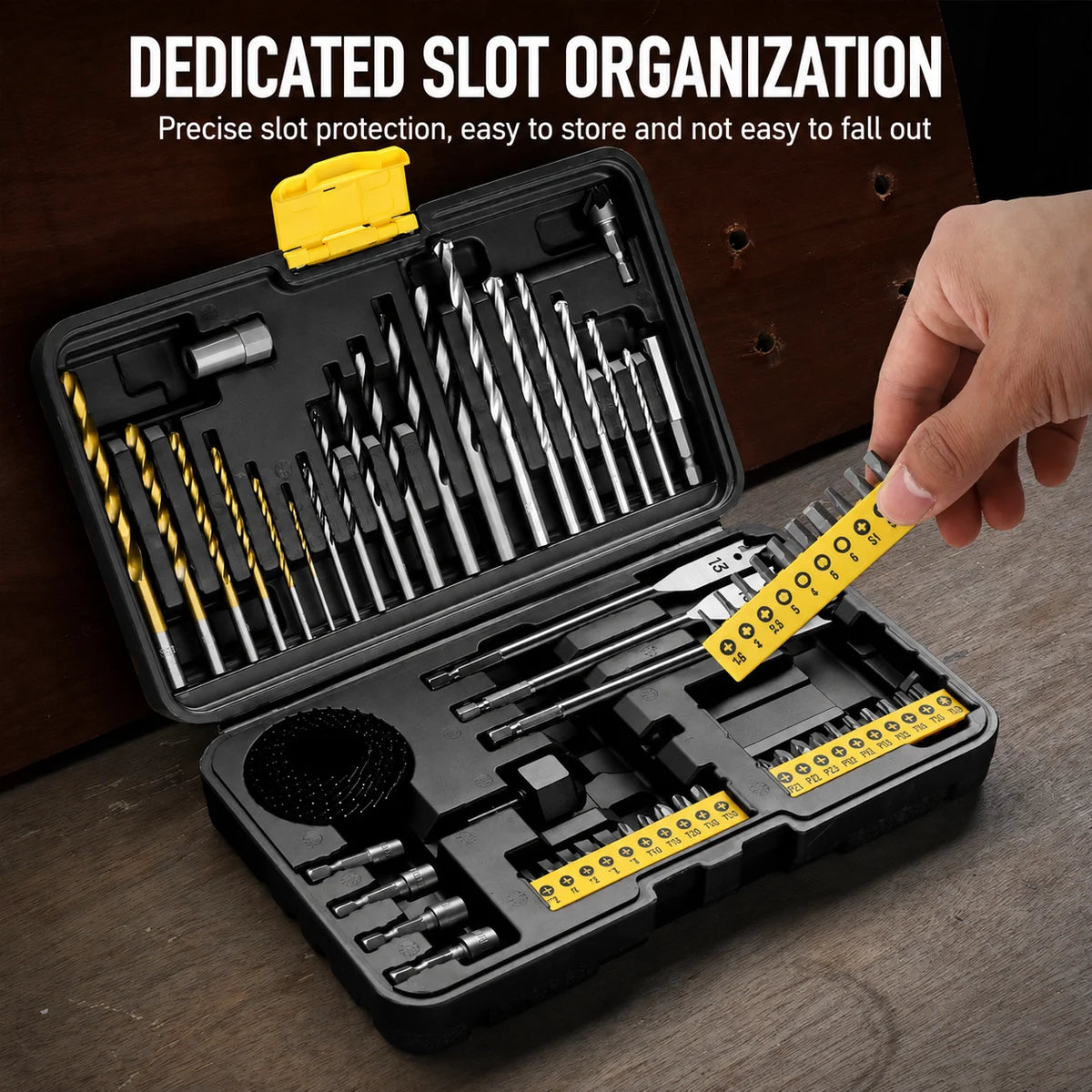 Twist Drill Bit Set for Metal, Wood, Masonry & Concrete