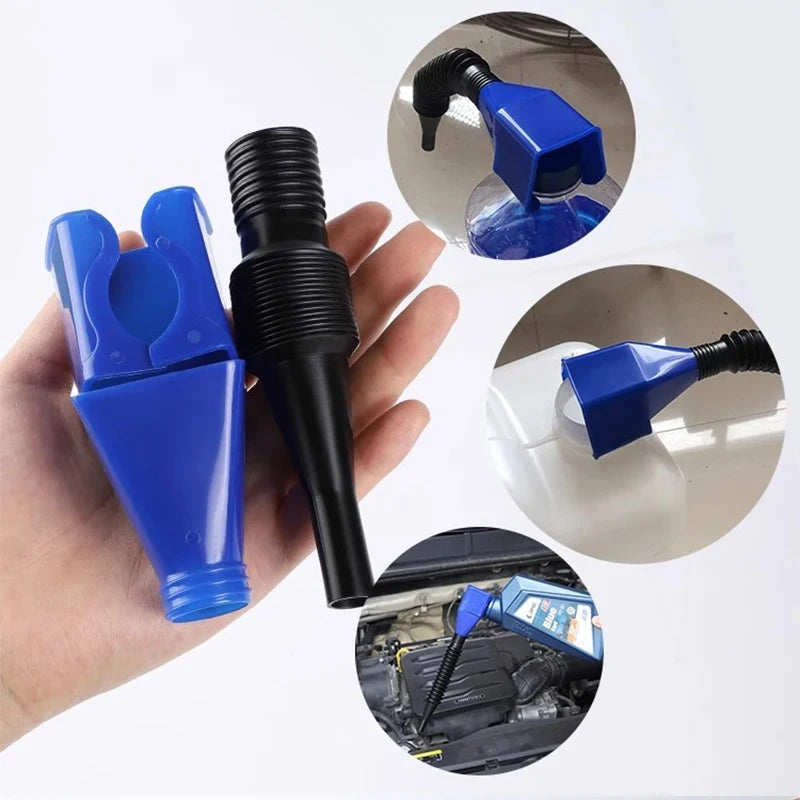 Universal Telescopic Car Refueling Funnel Engine Oil Filter Transfer Funnels Foldable Portable Funnels Accessories