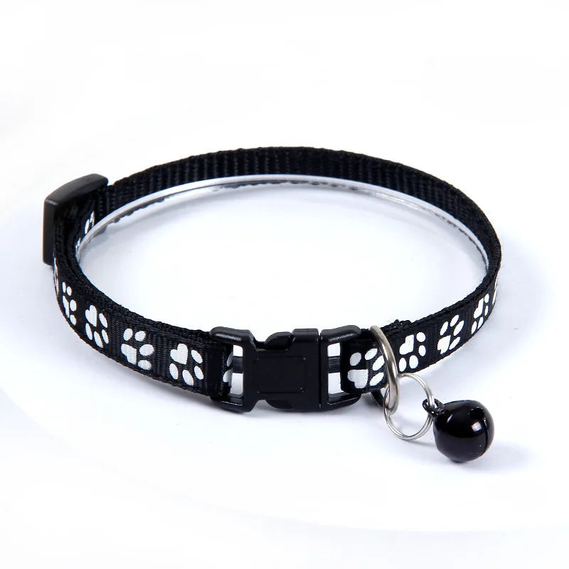 Paw Print Cat & Dog Collar - Quick-Release Bell Collar – photo 8