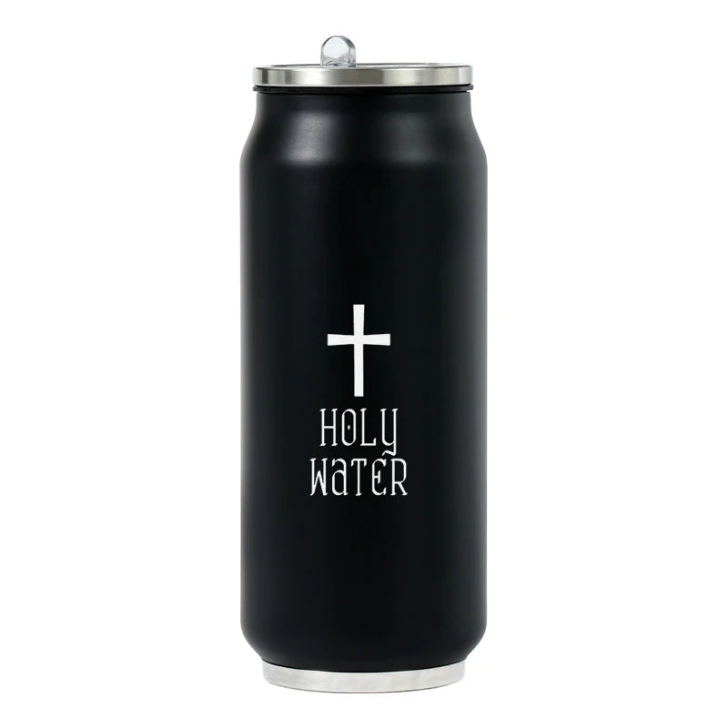 500ML 304 Stainless Steel Cola Can Thermos Custom LOGO Vacuum Cup Flask Portable Double Layers Straw Cup Water Bottle Mug