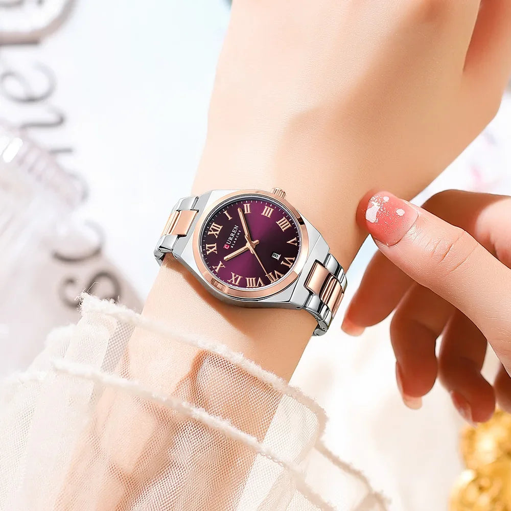 Stylish Waterproof Women’s Stainless Steel Bracelet Watch