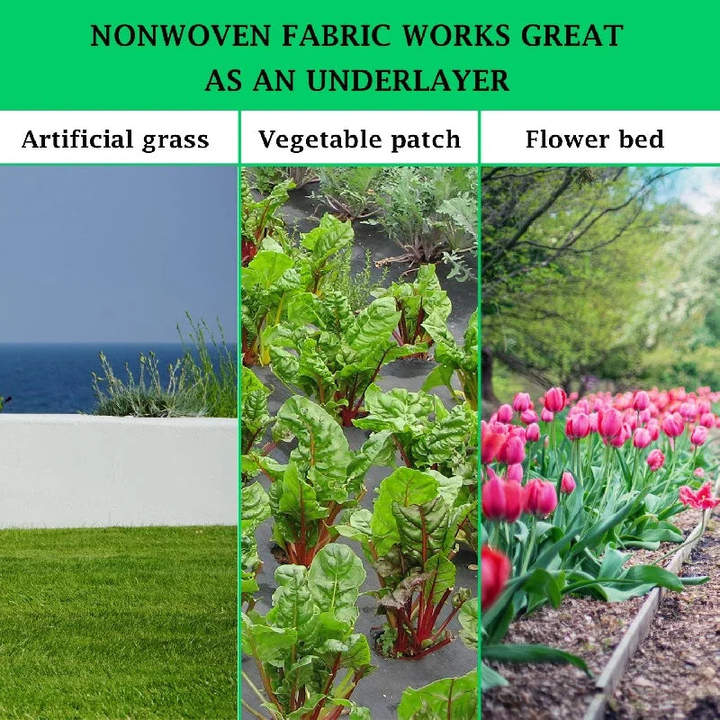 Heavy-Duty Weed Barrier Fabric for Garden & Driveways