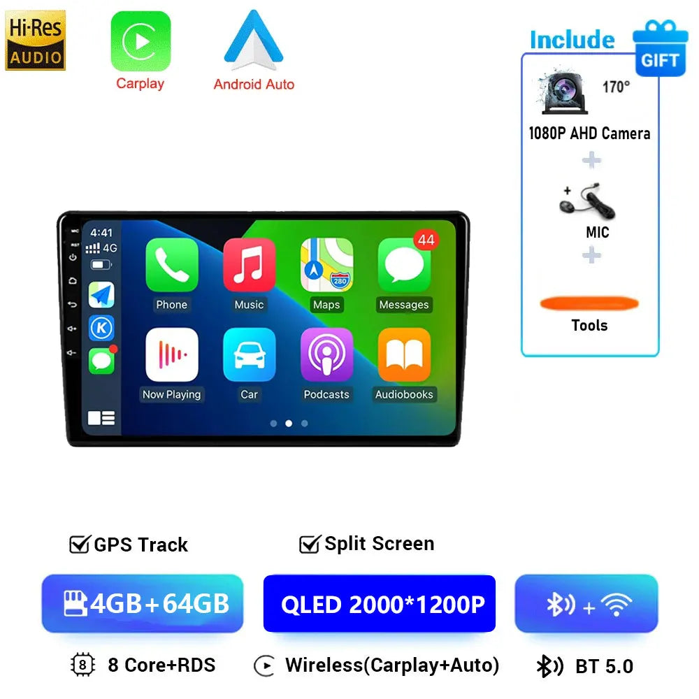 Android 16 Carplay For Citroen C5 2008-2017 Car Radio Auto 4G GPS Navigation Multimedia Video Player Stereo Multimedia Video