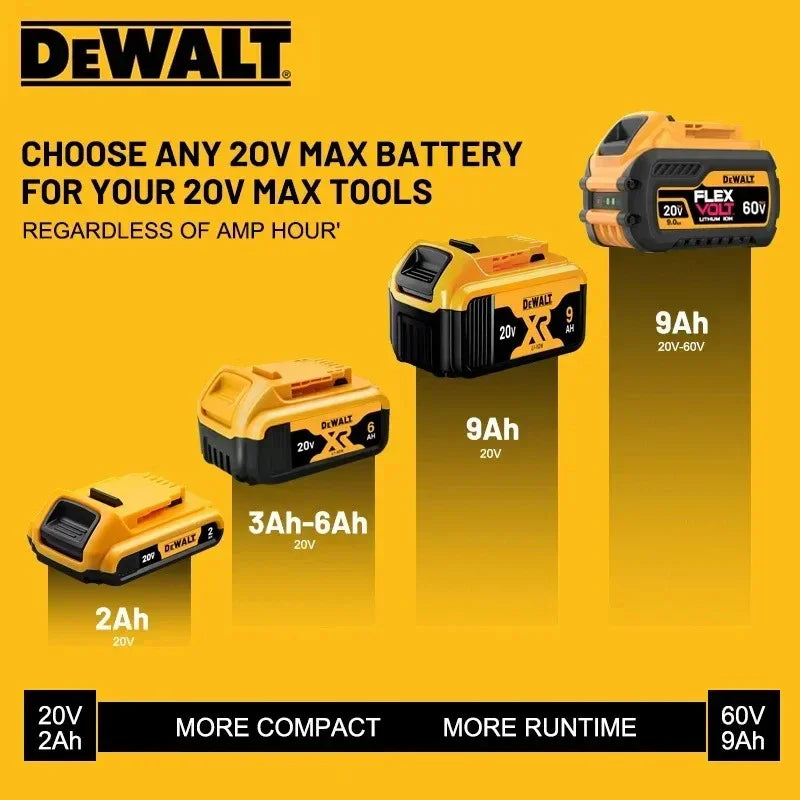 DeWALT Original Battery 20V/60V 9000mAh MAX FlexVolt for DCB606 DCB205 DCB206 DCB209 DCB182 Power Tool