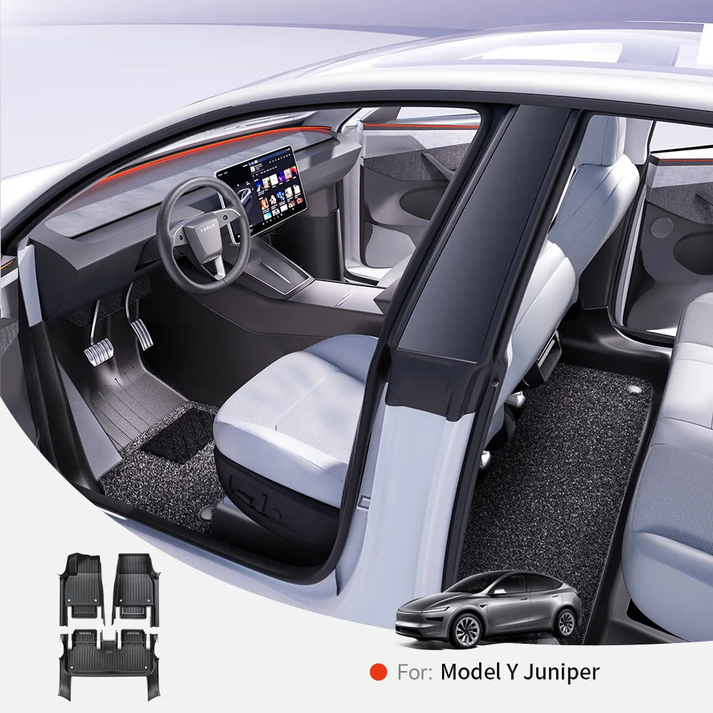 YZ 360° Full Cover TPE Injection Floor mat waterproof Anti-Slip Set Floor Liner Mat For Tesla Model Y Juniper 2026-2026