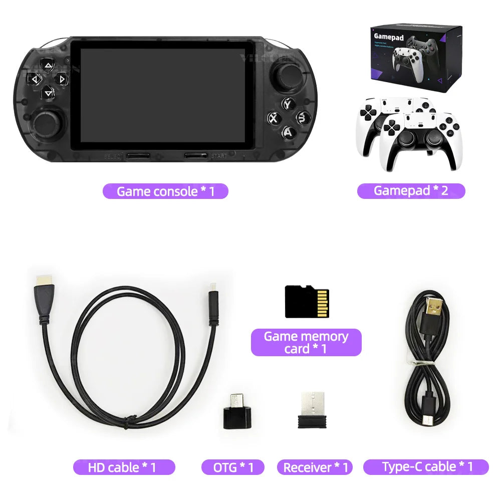 VILCORN SF3000 HD Handheld Game Console for PS1 GBA SNES MAME Retro Emulator 4.5 inch FHD Portable Gaming Machine Christmas Gift