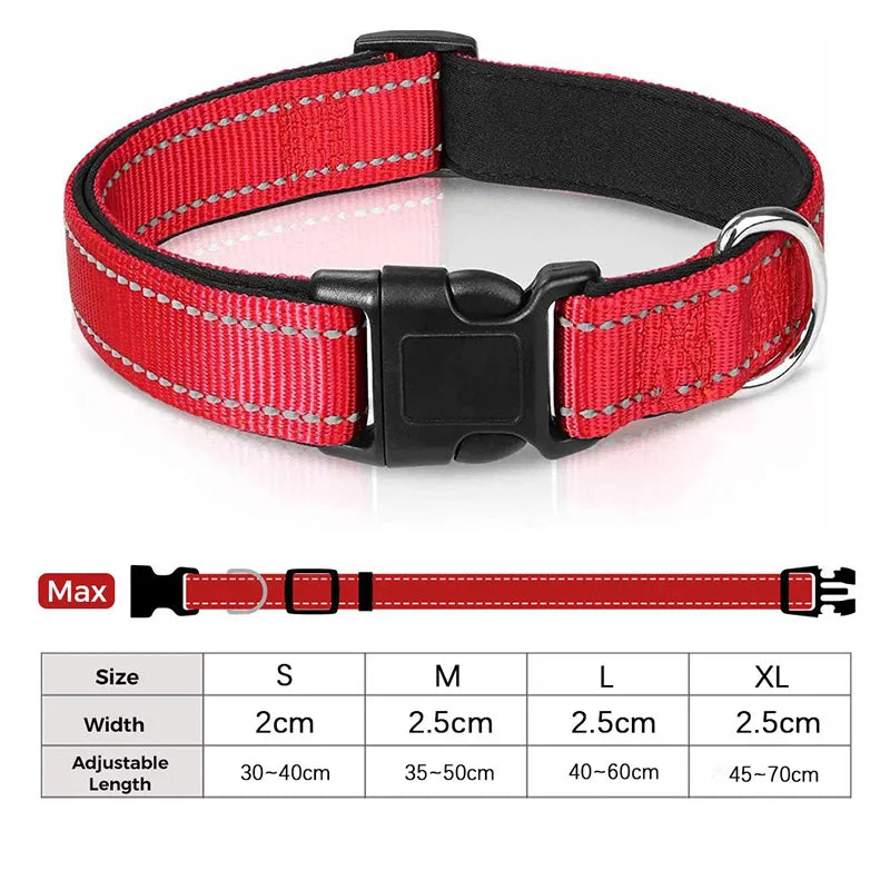 Soft Neoprene Padded Reflective Collar - Large Dogs – photo 5
