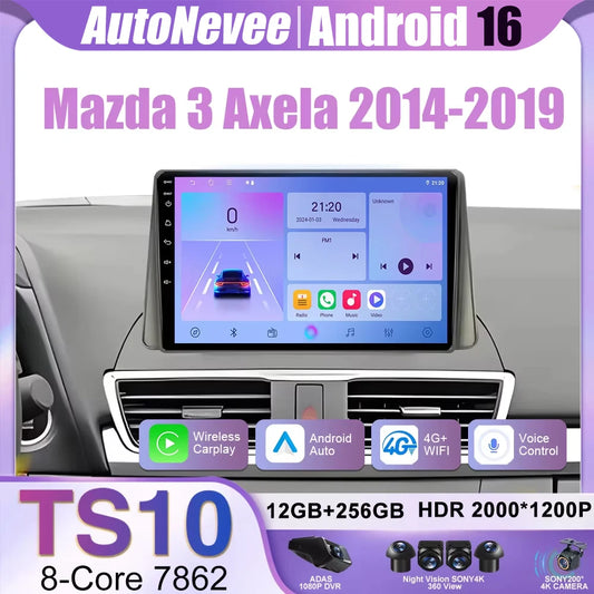 Android Car Stereo for Mazda 3 Axela (2014–2019) — CarPlay, Android Auto, GPS Navigation, Multimedia