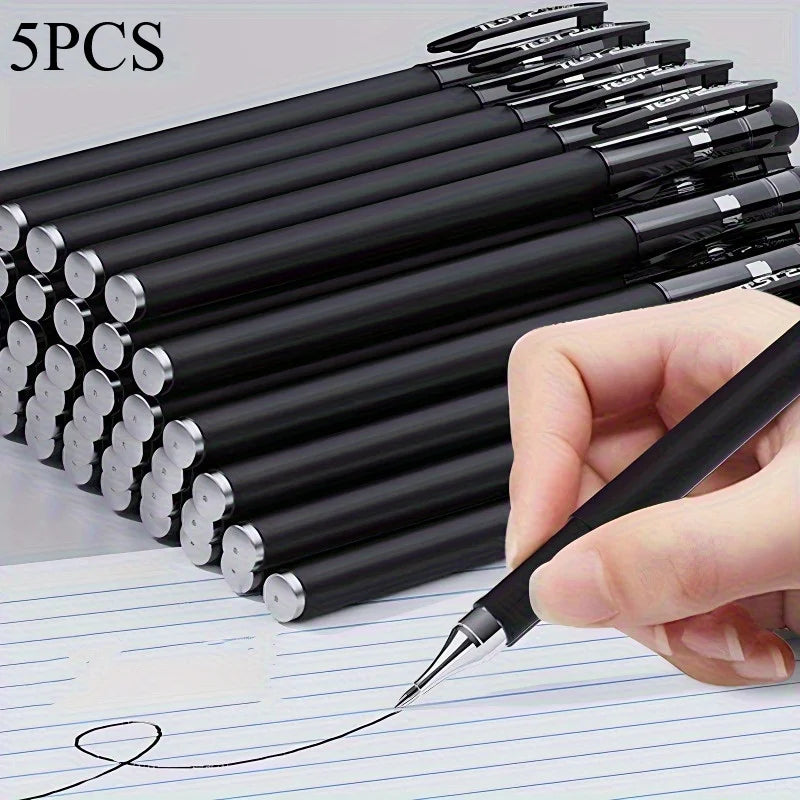 5/10/20pcs Quick-Drying Gel Pens, 0.5mm Fine Tip, Black Ink - Ideal Choice for Office and School clea For school office use only