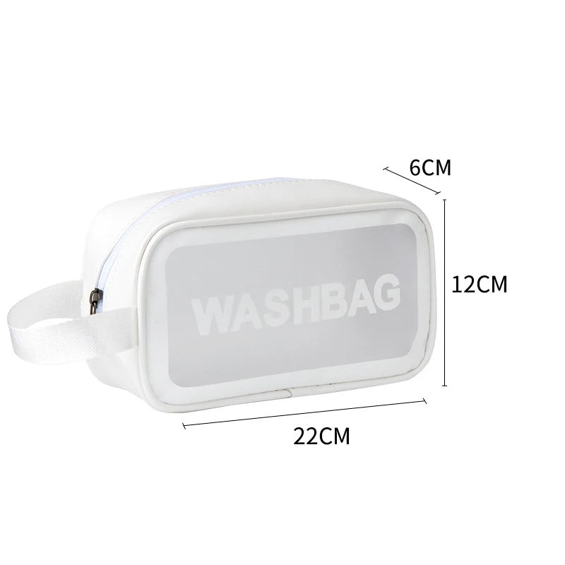 Large Capacity Makeup Bag Transparent PVC Waterproof Travel Toiletry Bag Cosmetics Organizer Storage Tote Clear 3Pcs Wash Bags