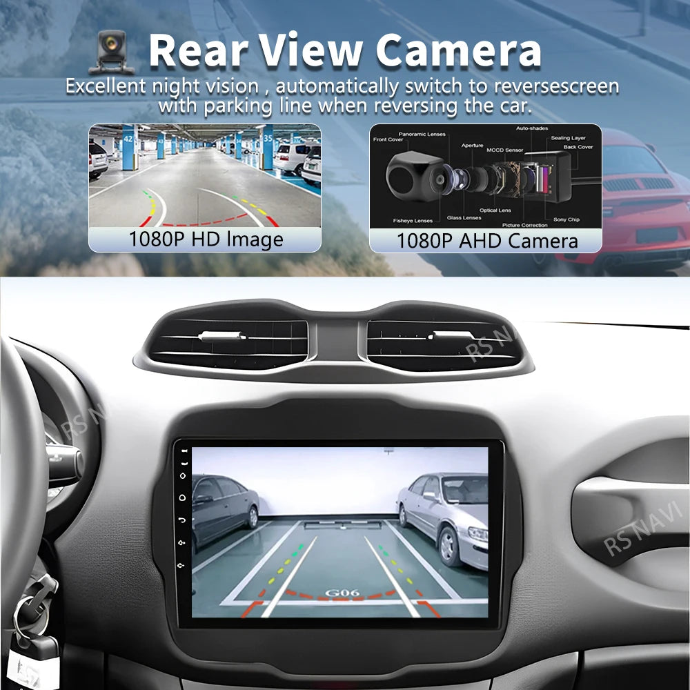 Android 16 For Jeep Renegade 2016 - 2020 2K QLED Android Car Radio Multimedia Video Player GPS AI Voice CarPlay 4G Stereo